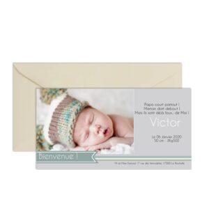 Faire part naissance panoramique Victor