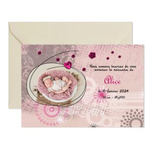 Faire-part magnet Alice