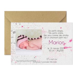 Faire-part magnet Marion