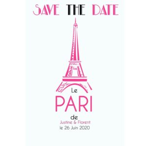 Magnet save the date  Justine et Florent