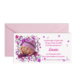 Faire-part de naissance Mélina