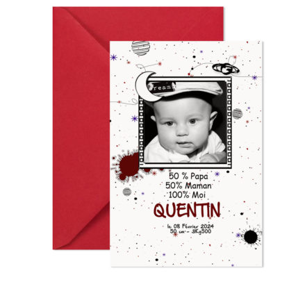 Faire-part magnet Quentin
