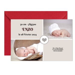Faire-part magnet Enzo