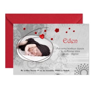 Faire-part magnet Eden