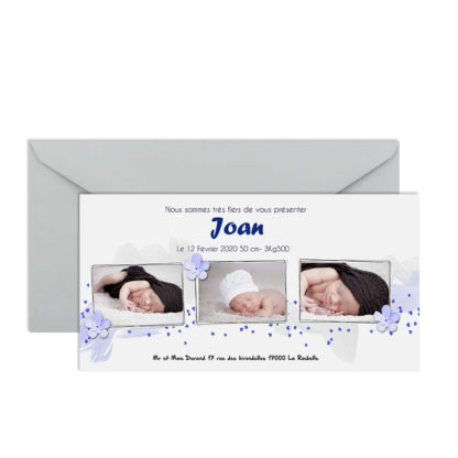 Faire-part de naissance Joan