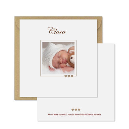 Faire-part de naissance Clara