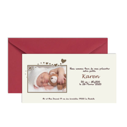 Faire-part de naissance Clara