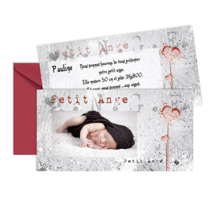 Faire part naissance panoramique Pauline