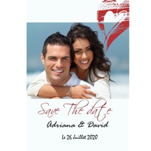 Magnet save the date Adriana et David