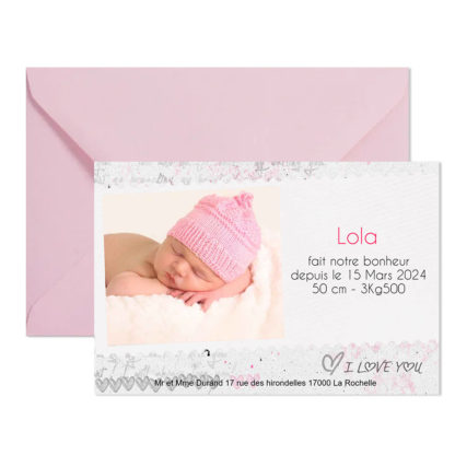 Faire-part magnet Lola