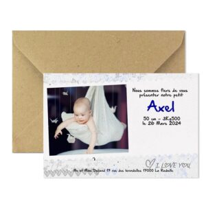 Faire-part magnet Axel