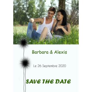 Magnet save the date  Barbara et Alexis