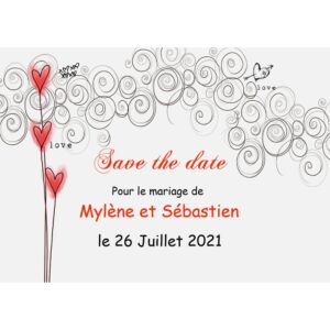 Magnet save the date  Mylène et Sébastien