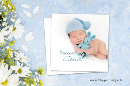 Faire-part de naissance carré Aaron RV – Image 3