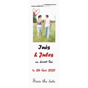 Magnet save the date Inès et Jules