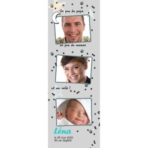 Faire part magnet Léna photomaton