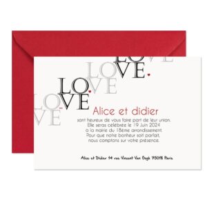 Faire part magnet Alice et Didier