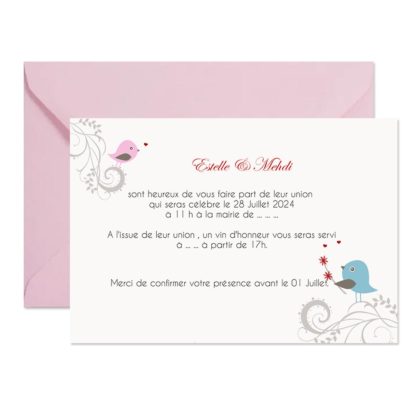 Faire part magnet Estelle et Mehdi