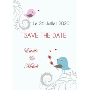 Magnet save the date Estelle et Mehdi