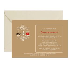 Faire part magnet Manuella et Jean