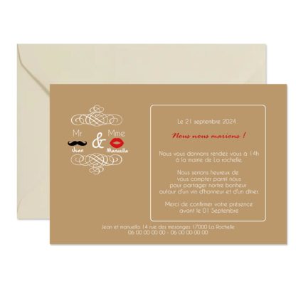 Faire part magnet Manuella et Jean