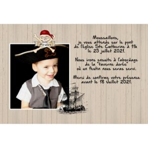 Faire part de baptême magnet Karl