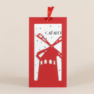 Faire part pochette Thème cabaret