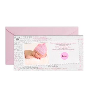 Faire part à gratter Lola