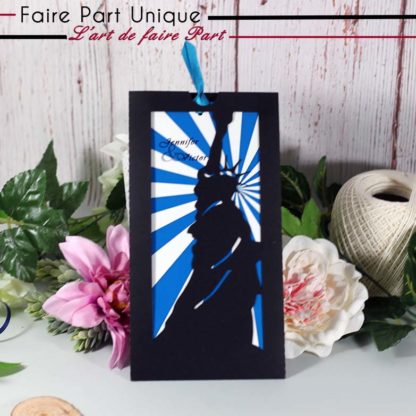 Faire part pochette "statue de la liberté"