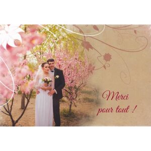 Carte de remerciement Claire et Alex