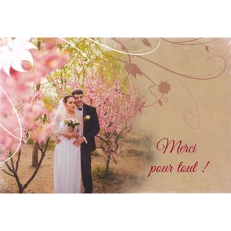 Carte de remerciement Claire et Alex