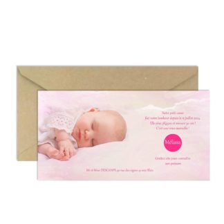 Faire part à gratter Mélissa