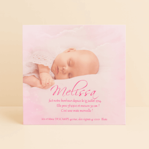 Faire-part de naissance Mélissa