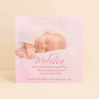 Faire-part de naissance Mélissa