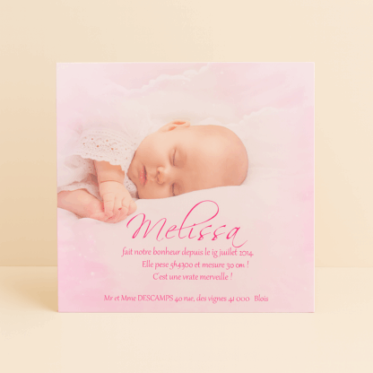 Faire-part de naissance Mélissa