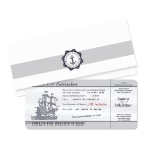 Faire-part billet de croisière