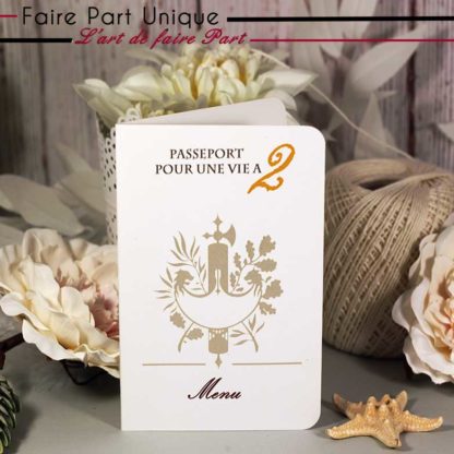 Carte menu passeport Thème voyage – Image 2