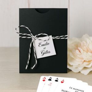 faire-part pochette jeu de carte, poker