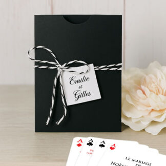 faire-part pochette jeu de carte, poker