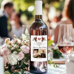 Etiquette bouteille de vin personnalisée ( modèle 3) vendu par planche de 4 étiquettes
