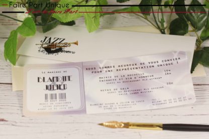 Faire-part billet de spectacle Blandine et Julien – Image 2