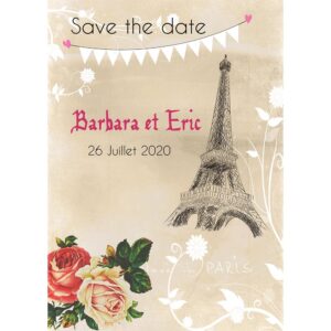 Magnet save the date Barbara et Eric