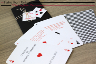 Echantillon Faire part pochette jeu de carte