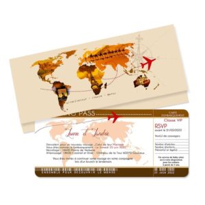 Faire-part billet d'avion (France/Maroc)