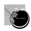 Faire-part rond dentelle