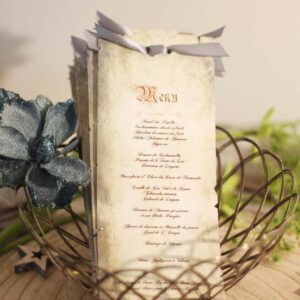 Carte menu parchemin médiéval
