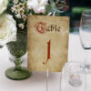 Numéro de table thème médiéval