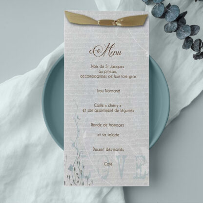 Carte menu "once upon a time"