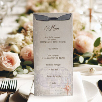 Carte menu "voyage"