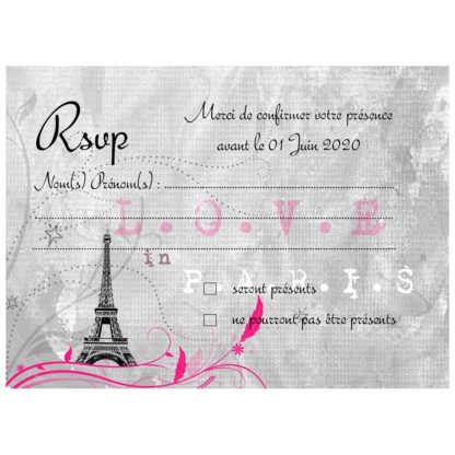 Carte RSVP Paris